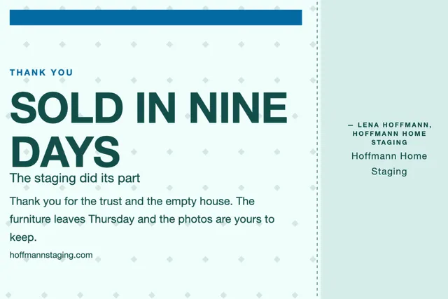 Ticket stub greeting cards template in the Real estate palette