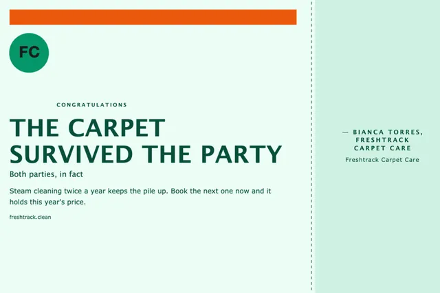 Ticket stub greeting cards template in the Retail confident palette