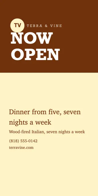 Accent band pole banners template in the Bakery & cafe palette