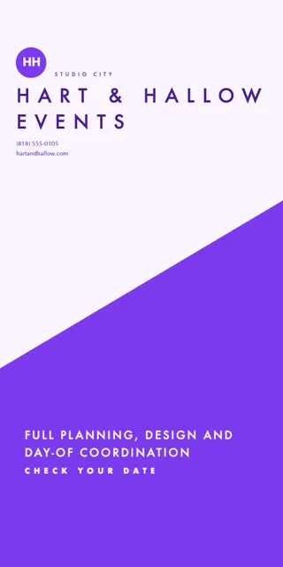 Diagonal split pole banners template in the Event management palette