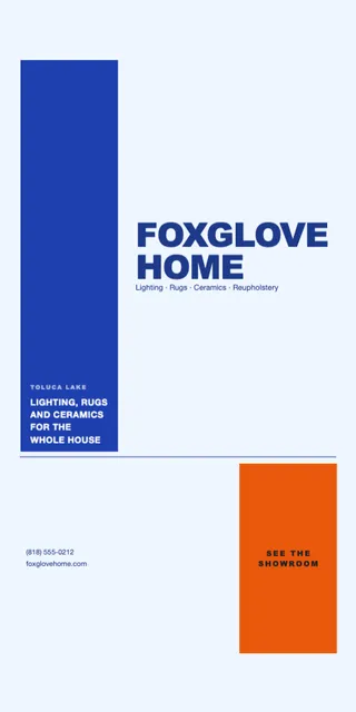 Nine-square grid pole banners template in the Home services palette