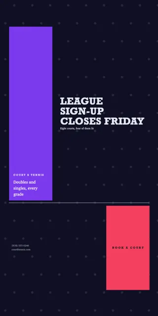 Nine-square grid pole banners template in the Gaming / esports palette
