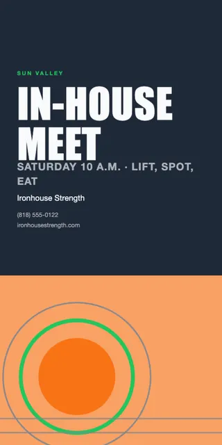 Hard split pole banners template in the Gym & fitness palette