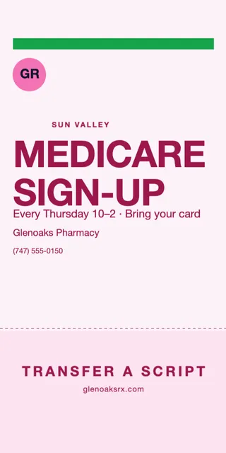 Ticket stub pole banners template in the Childcare palette