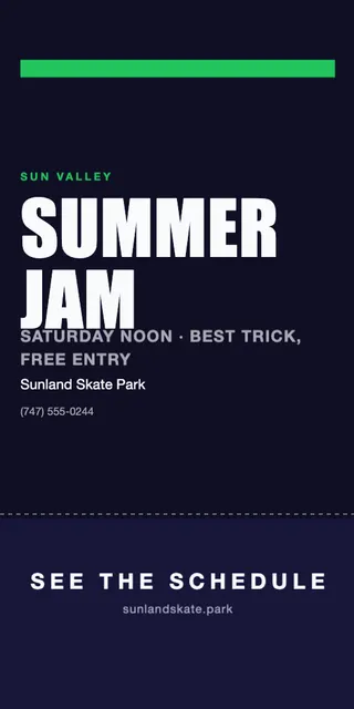 Ticket stub pole banners template in the Music & nightlife palette