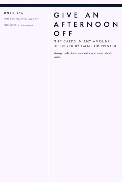 Index column postcards template in the Meditation studio palette