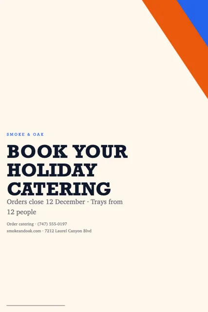 Corner wedge postcards template in the Food delivery palette