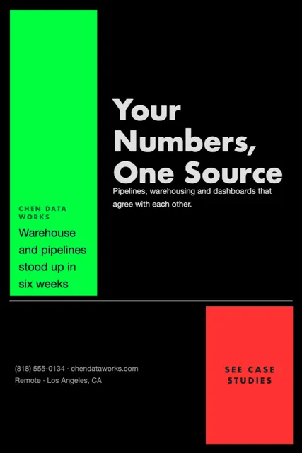 Nine-square grid postcards template in the Security & tech palette