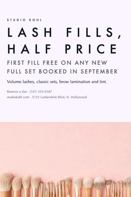 Hard split postcards template in the Meditation studio palette