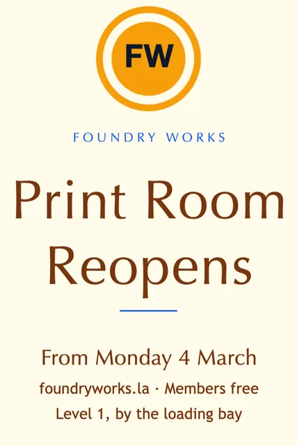 Centred lockup posters template in the Coworking palette