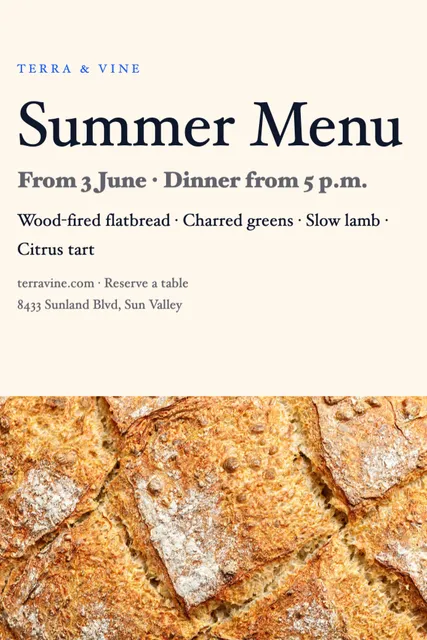 Hard split posters template in the Food delivery palette