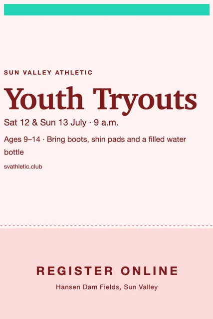 Ticket stub posters template in the Sports club palette
