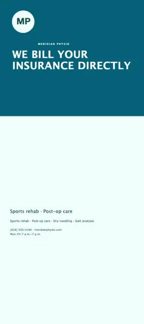 Accent band rack cards template in the Medical clinic palette