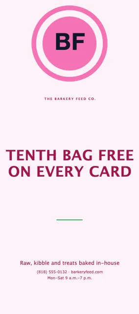 Centred lockup rack cards template in the Childcare palette