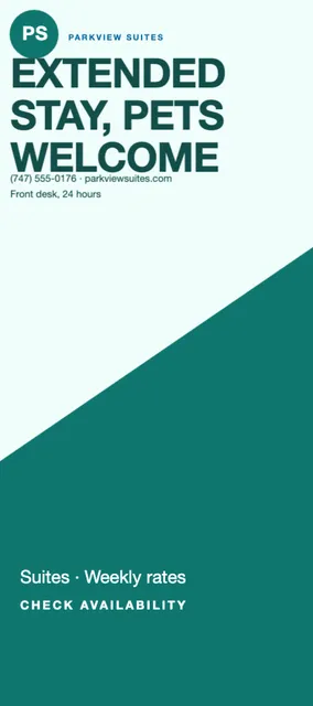 Diagonal split rack cards template in the Real estate palette