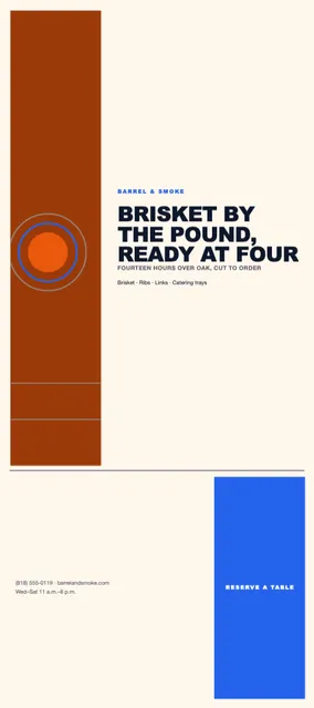 Nine-square grid rack cards template in the Food delivery palette