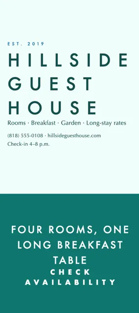 Hard split rack cards template in the Real estate palette