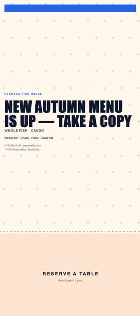 Ticket stub rack cards template in the Food delivery palette