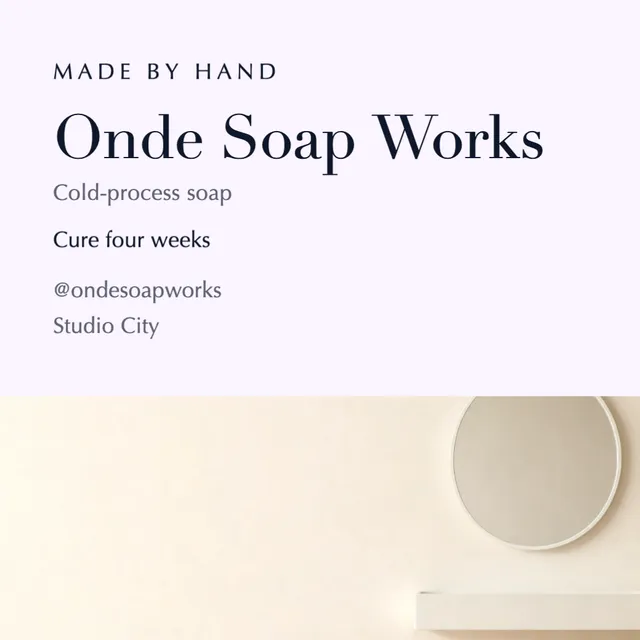 Hard split stickers template in the Meditation studio palette