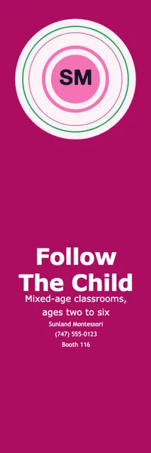 Haloed badge table runners template in the Childcare palette