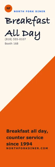 Diagonal split table runners template in the Food delivery palette