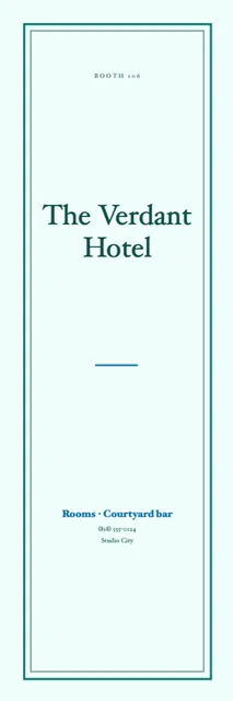 Inset frame table runners template in the Real estate palette