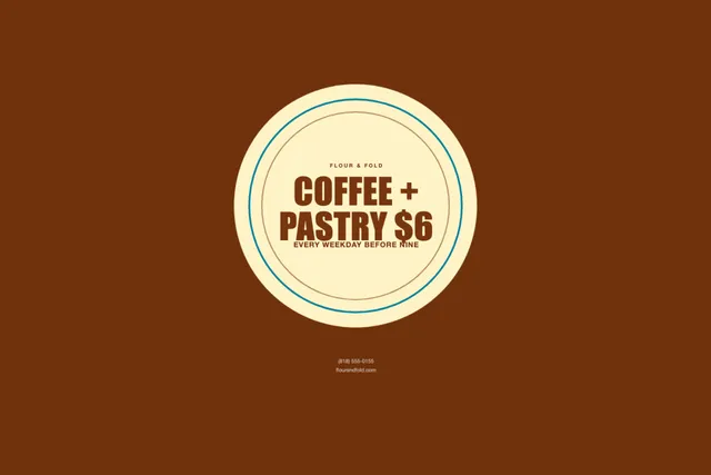 Haloed badge yard signs template in the Bakery & cafe palette