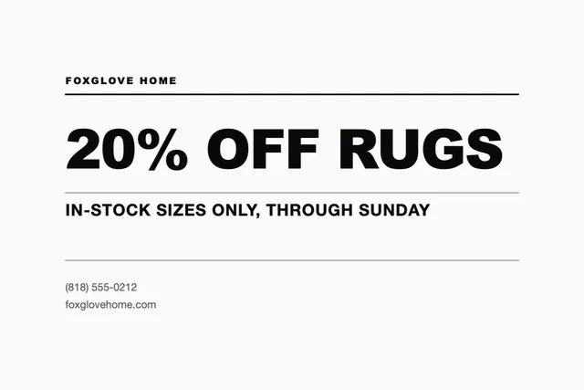 Rule stack yard signs template in the Magazine editorial palette
