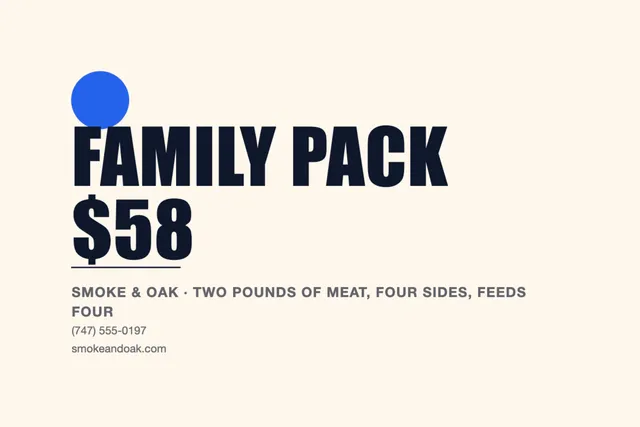 Statement yard signs template in the Food delivery palette