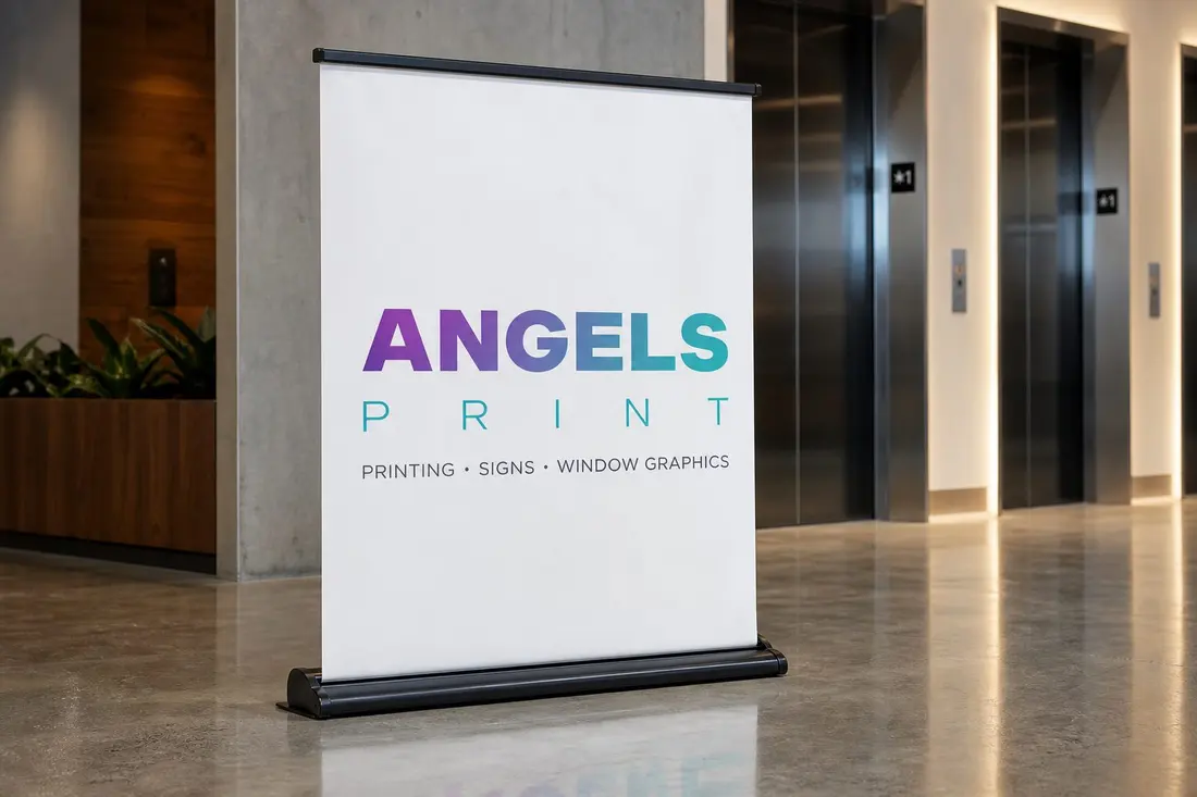 Black Stand Retractable Banner — view 2
