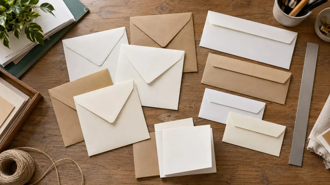 Envelope Sizes Chart: #10, A7 and Square Sizes