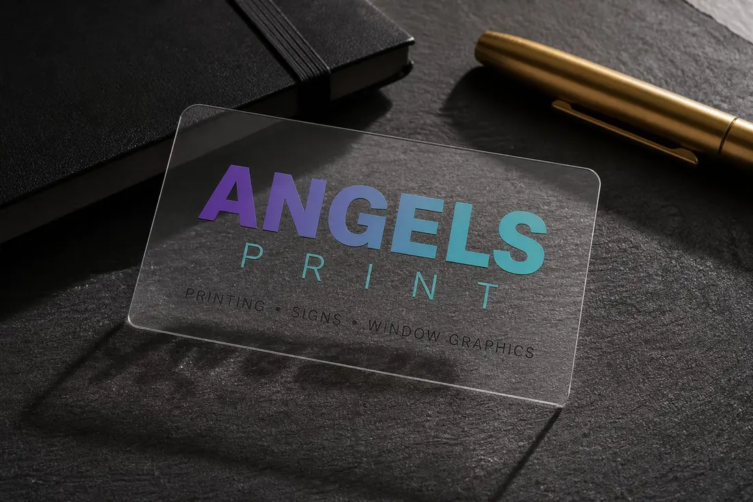 Clear Plastic Business Cards — view 2