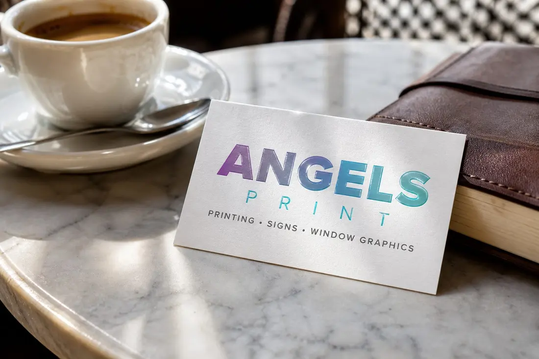 Raised Spot UV Business Cards — view 2